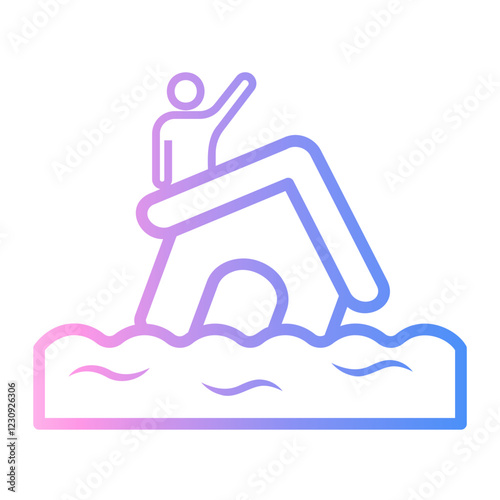 natural disaster Line Gradient Icon