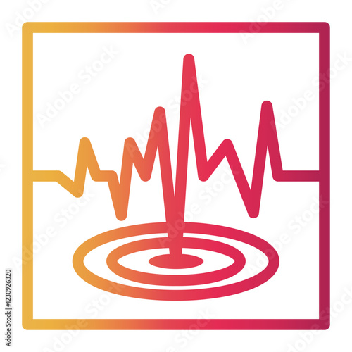 seismometer Line Gradient Icon