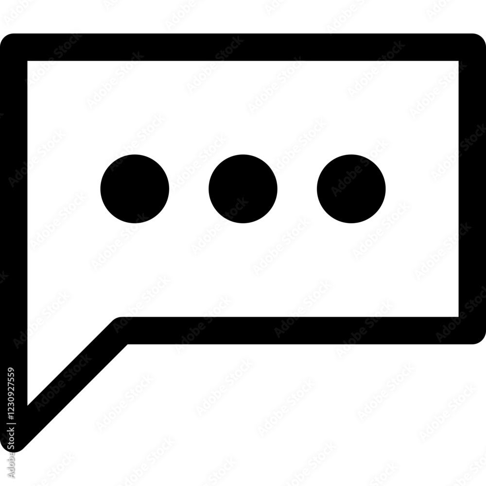 Speech bubble line icon, flat style vector illustration Speech bubble line icon, flat style vector illustration