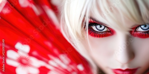 pretty blonde woman kabuki photo