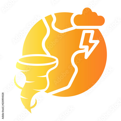 natural disaster Gradient icon