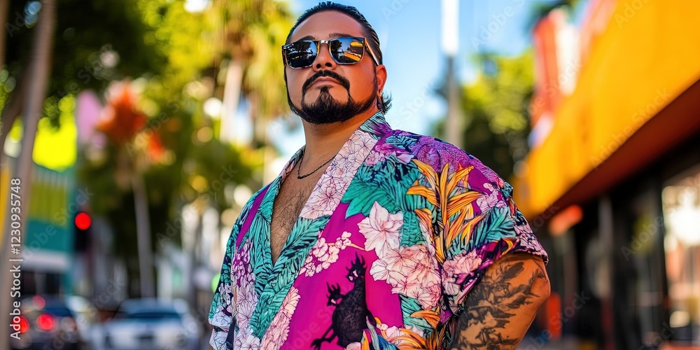 Obraz premium Latino man with kimono robe 