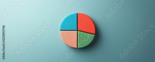 A colorful pie chart divided into four segments, set against a solid background, representing data visualization. Free Download A colorful pie chart divided into four segments, set against a solid background, representing data visualization. - GFXLoad