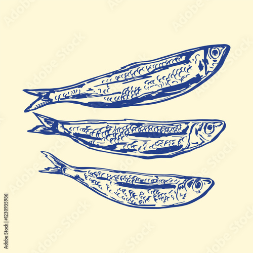 Blue Sardines Set Collection