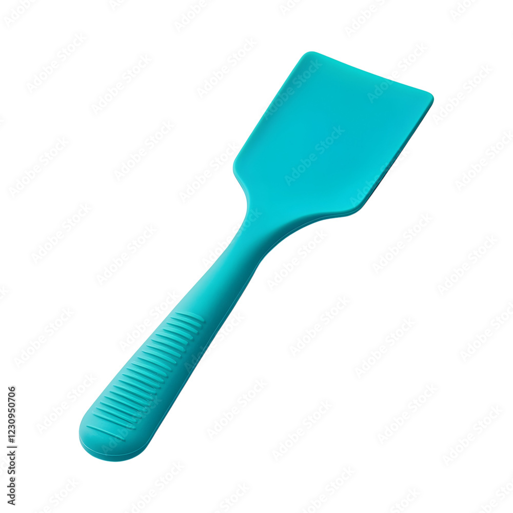 Contemporary Silicone Baking Scraper with Blue Handle Isolated on Transparent Background Contemporary Silicone Baking Scraper with Blue Handle Isolated on Transparent Background