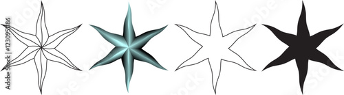 Estoile star icon set