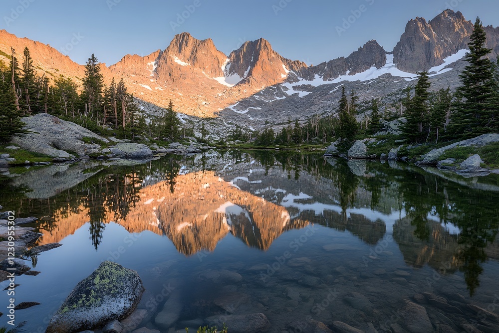 Obraz premium Majestic Mountain Ranges Captured in Stunning Detail
