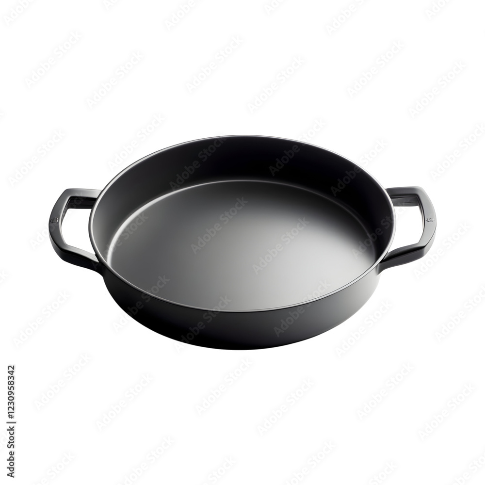 Sleek Round Cake Pan with Polished Non-Stick Surface Isolated on Transparent Background Sleek Round Cake Pan with Polished Non-Stick Surface Isolated on Transparent Background