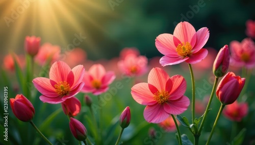 Fiore di Mandorli in pieno sviluppo con insetti, flora, mandorle