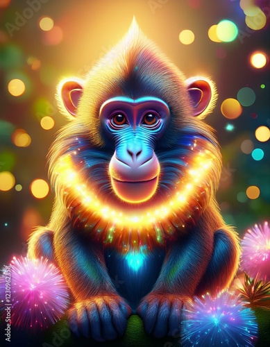 Niedliches Mandrill Äffchen