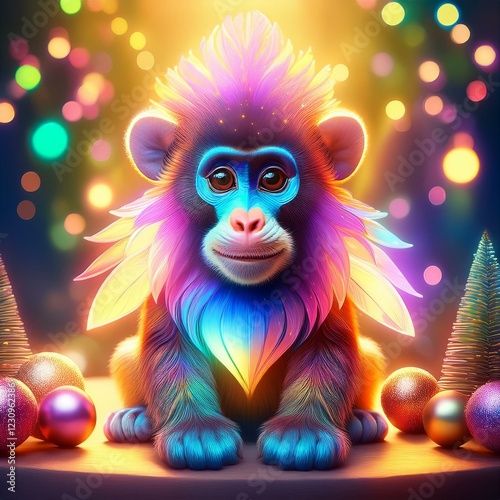Niedliches Mandrill Äffchen