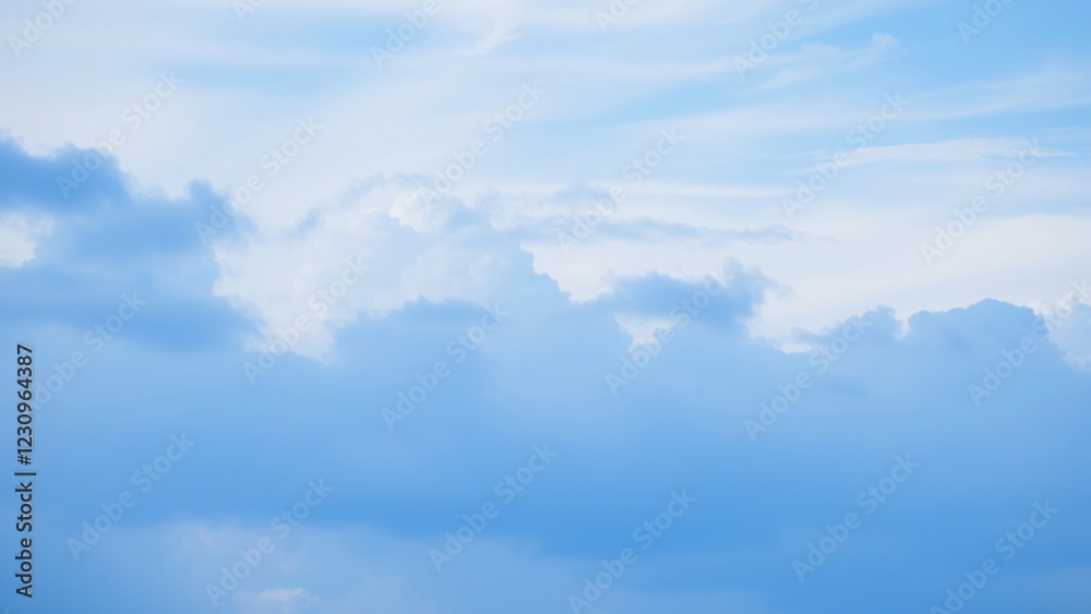 Serene Blue Sky with Soft Cloudscape Serene Blue Sky with Soft Cloudscape