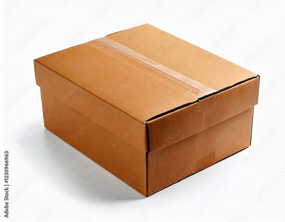 Brown Paper box Cardboard box isolated on white background Brown Paper box Cardboard box isolated on white background