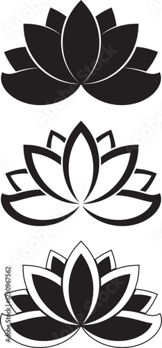 Buddhism lotus flower symbol of nirvana. Buddhia floawer vector illustration.