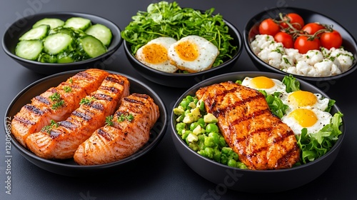 Nutritious Grilled Salmon Meal Prep Healthy Eating for Weight Management photo