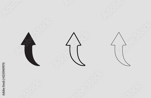 Set arrow icons. Different black arrows sign – stock vector arrow direction line vector set