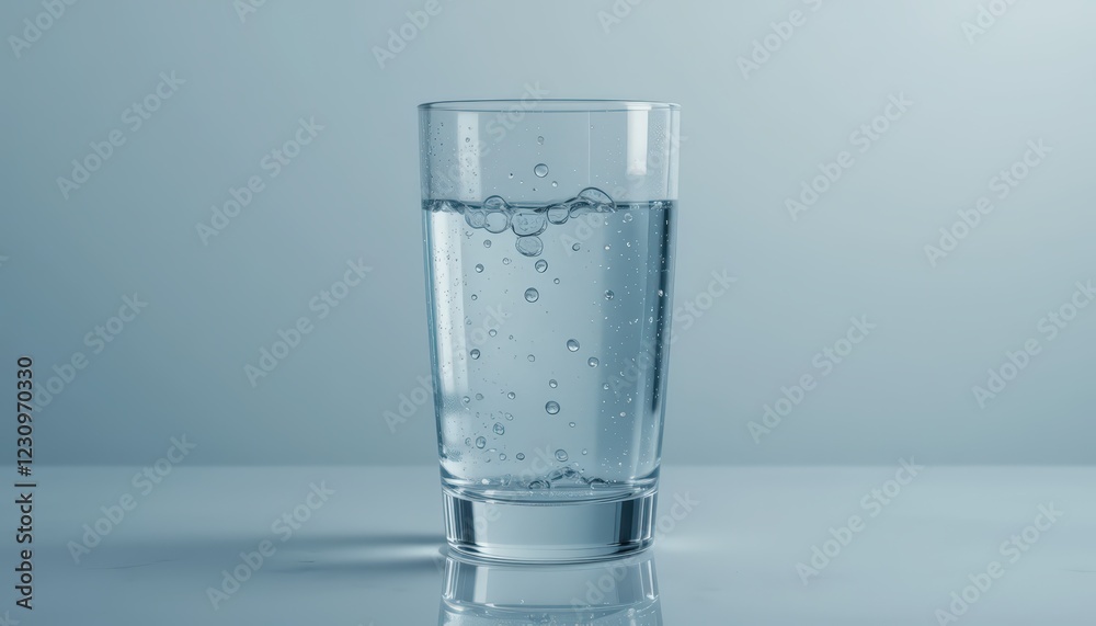 Glass of Sparkling Water: A Refreshing Image Glass of Sparkling Water: A Refreshing Image