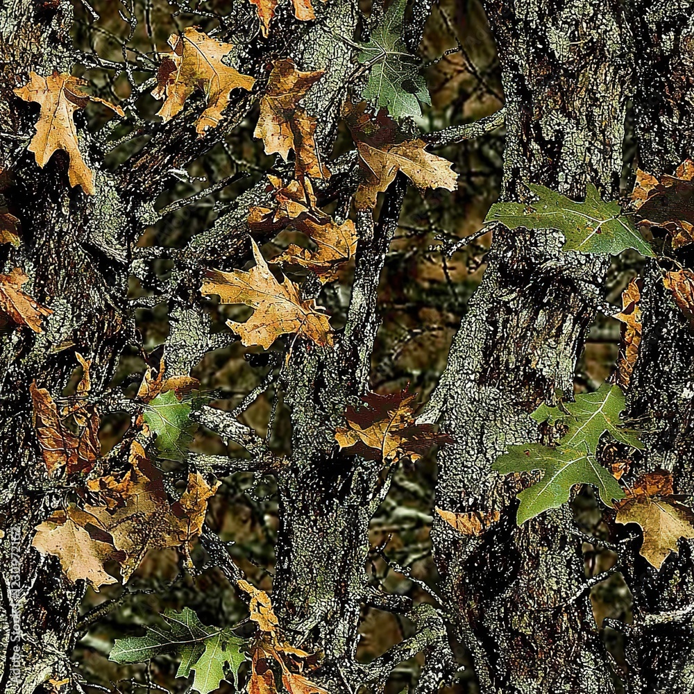Oak Tree Tactical Hunting Camouflage Seamless Pattern Texture Oak Tree Tactical Hunting Camouflage Seamless Pattern Texture