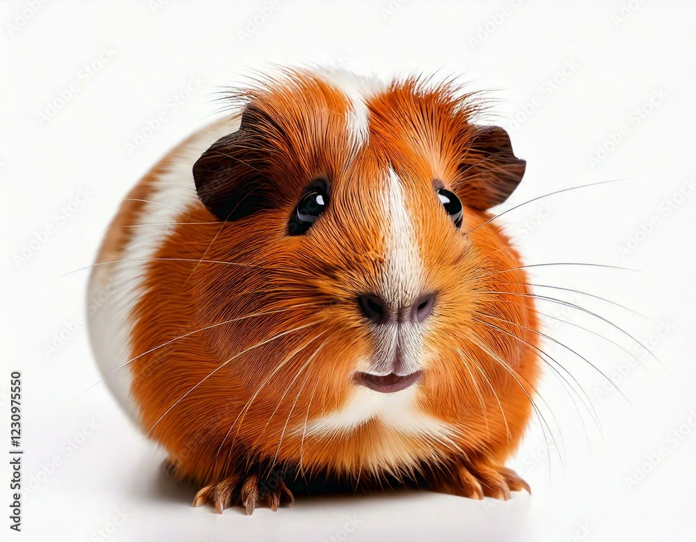 funny guinea pig smiling on white background funny guinea pig smiling on white background