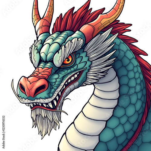 portrait of a liard dragon color illustration photo