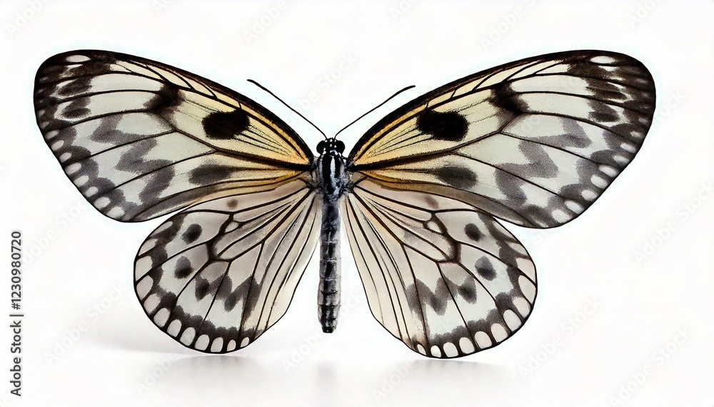 Fototapeta premium Idea leuconoe butterfly in front of a white background