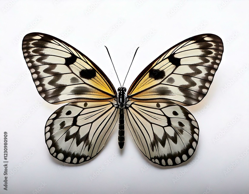 Fototapeta premium Idea leuconoe butterfly in front of a white background