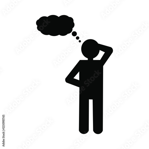 silhouette man thinking