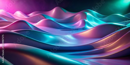 Abstract Colorful 3D Rendered Landscape