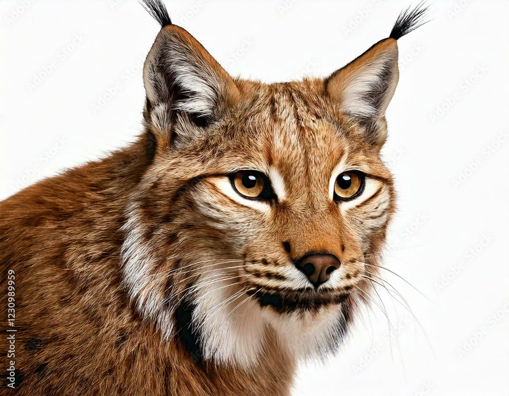 Obraz premium Generated image Lynx in front of a white background