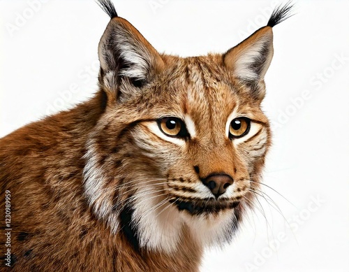 Generated image Lynx in front of a white background photo