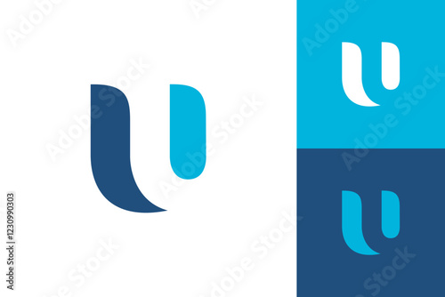 Letter U simple icon logo vector business design isolated