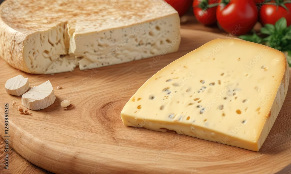 Creamy cheese texture on a wooden cutting board , kitchen decor, cashew, dairy free Creamy cheese texture on a wooden cutting board , kitchen decor, cashew, dairy free