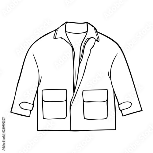 parka line vector illustration