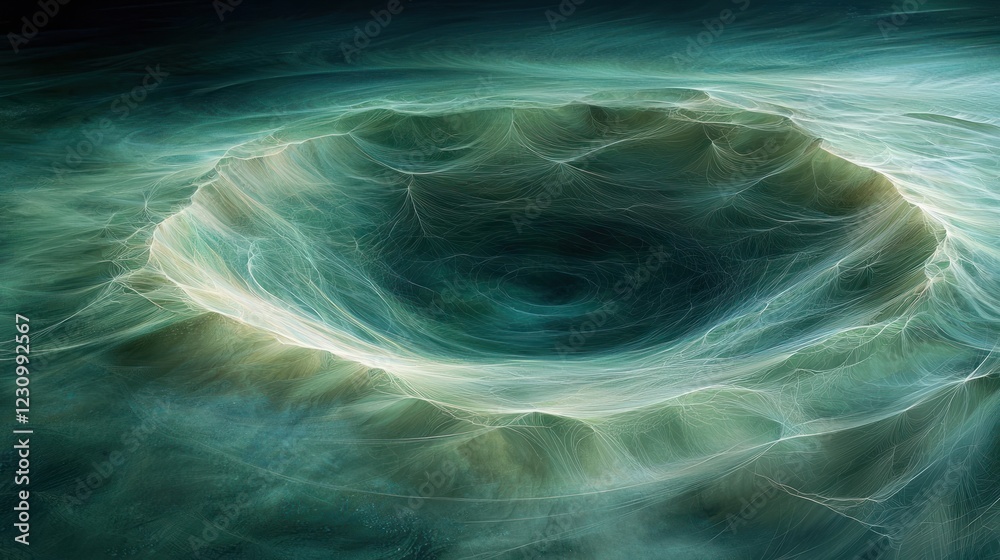 Obraz premium Abstract Teal Abyss: A Serene Digital Landscape