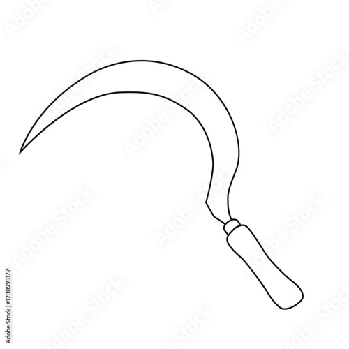 sickle outline vector illustration