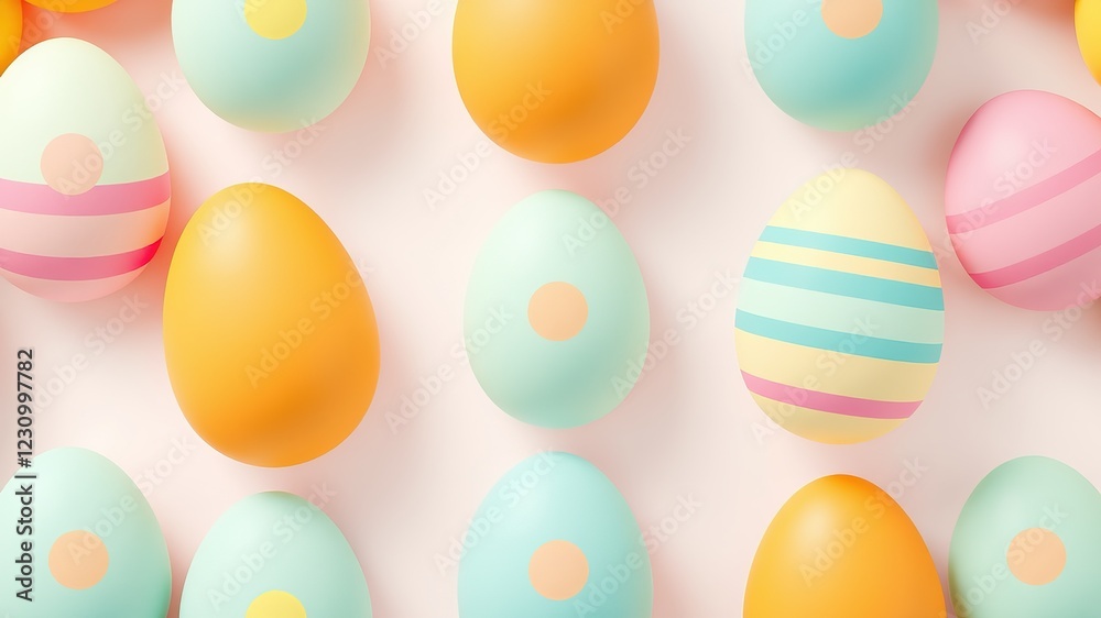 Modern Easter Egg Pattern - Minimalist Design Modern Easter Egg Pattern - Minimalist Design