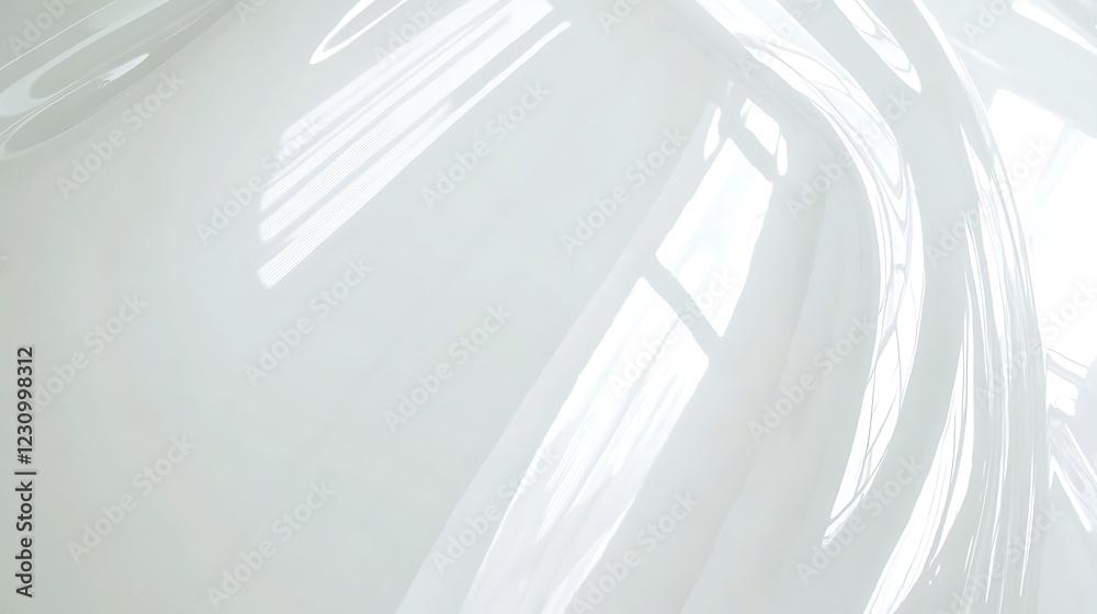 Obraz premium Abstract White Swirling Surface Light Reflections