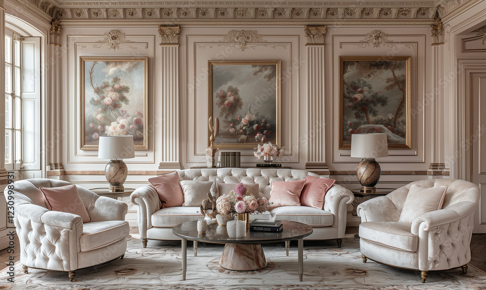 Fototapeta premium Classic Living Room Interior Design 