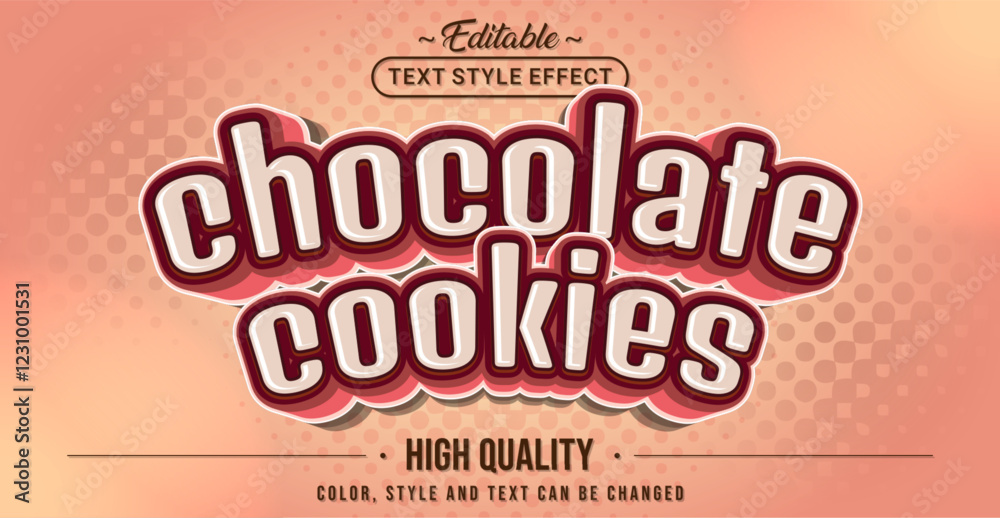 Editable text style effect - Chocolate Cookies text style theme. Editable text style effect - Chocolate Cookies text style theme.