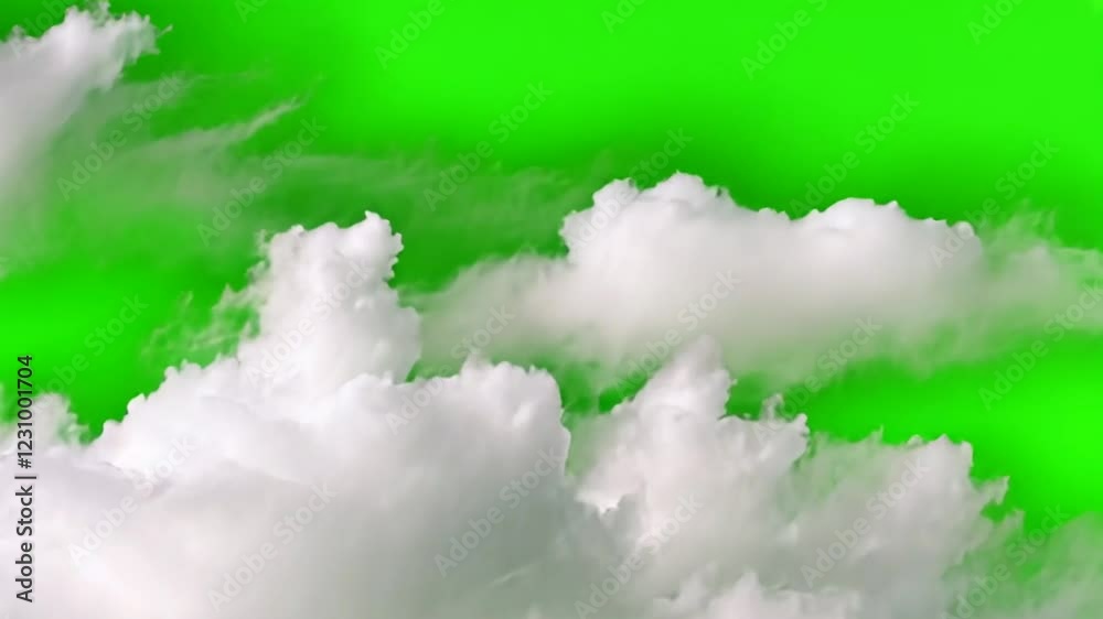 Cloud Green Screen Background. Flying Clouds Graphic Effects. Clouds ...