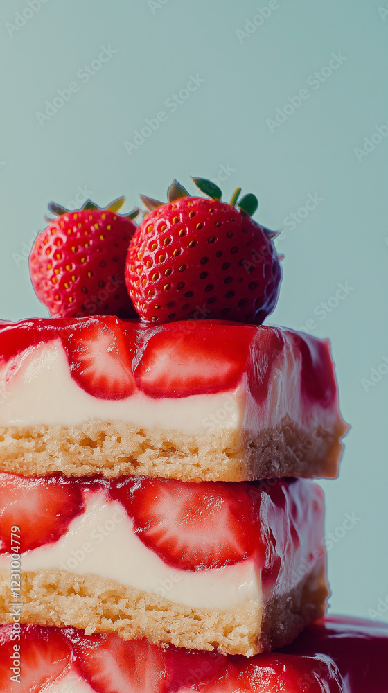 Strawberry cream cheese bars vertical