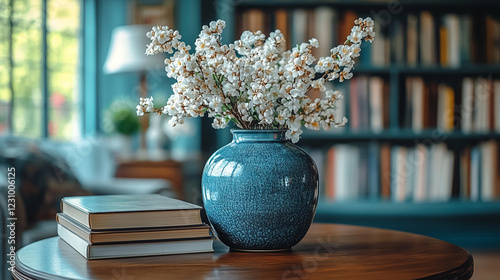 a realistic photo of books on an entry table, ar 9:6 --ar 16:9 --style raw --stylize 750 --v 6.1 Job ID: 1cbebbe4-1d4a-4b68-b3af-a7d2c92cbff4 photo