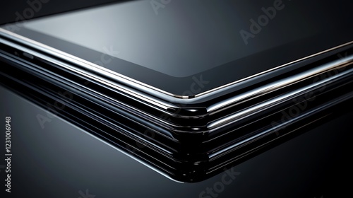 Sleek Modern Device Corner Reflection Display