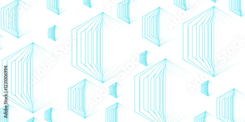 Abstract 3d background technology geometric pattern. Geometric mesh cell Science Technologic Hexagonal Pattern Poster, wallpaper, Landing page. hexagon. white and blue lines 3d Hexagonal.