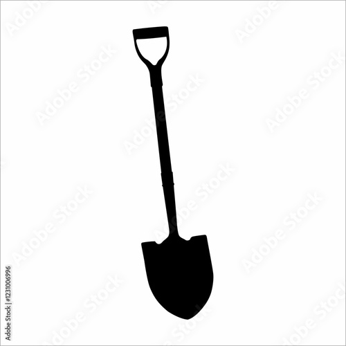 silhouette of a shovel