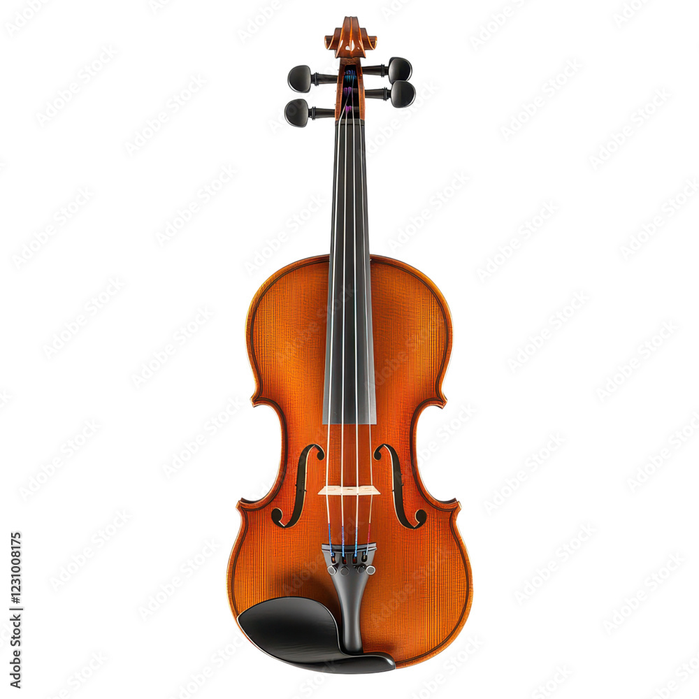 Realistic Illustration of a Traditional Acoustic Violin Instrument Realistic Illustration of a Traditional Acoustic Violin Instrument
