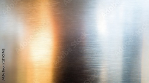 Brushed Metal Surface Showing Light Reflection