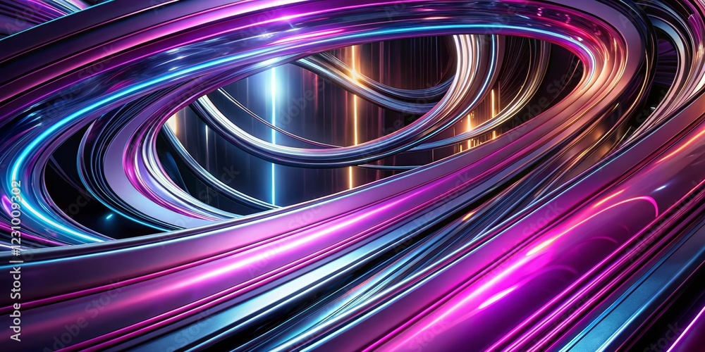 Abstract Neon Swirls Background Abstract Neon Swirls Background