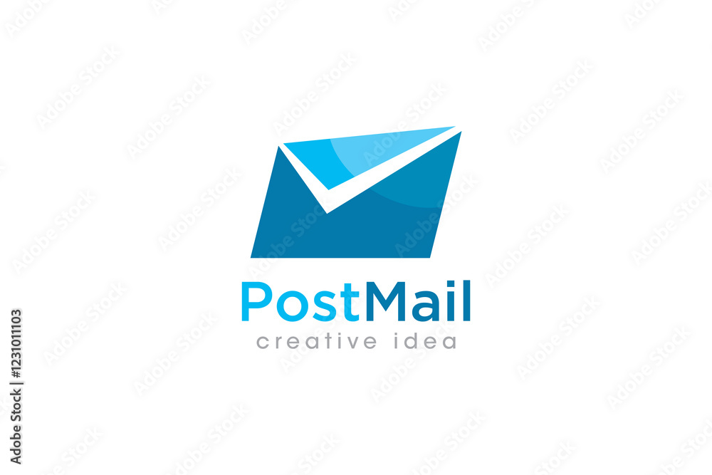 Fototapeta premium Creative Mail Concept Logo Design Template