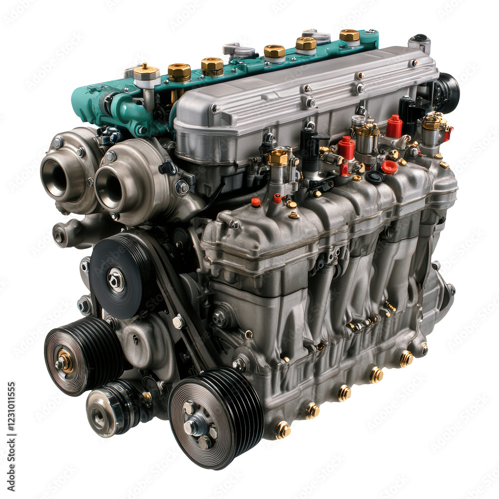 Fototapeta premium Engine isolated on transparent background